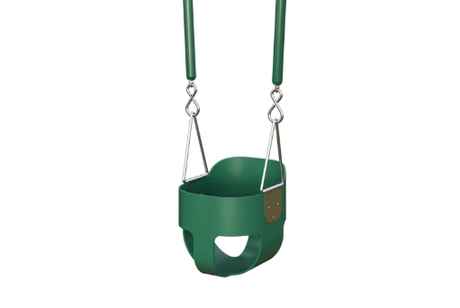 Bucket Toddler Swing with Chain – Secure Outdoor Baby Swing Seat (Blue, Green, Grey)