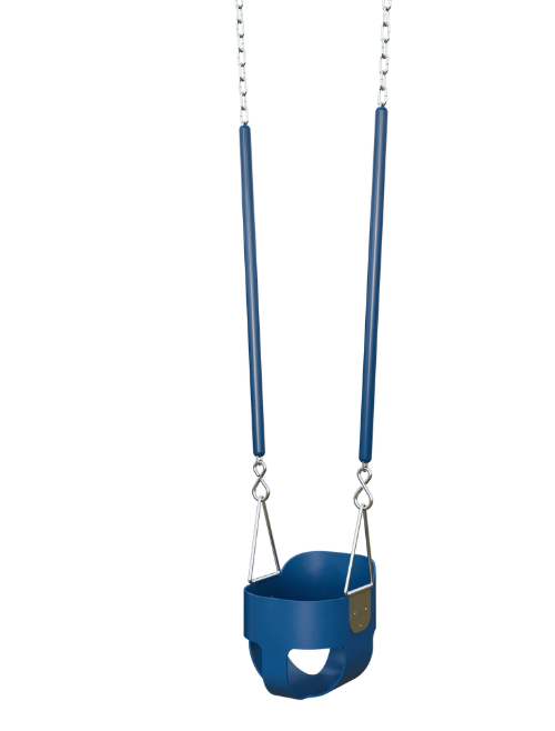 Bucket Toddler Swing with Chain – Secure Outdoor Baby Swing Seat (Blue, Green, Grey)