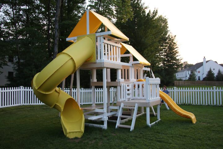 7ft Deck Height Turbo Tube Slide -  Multiple Colors