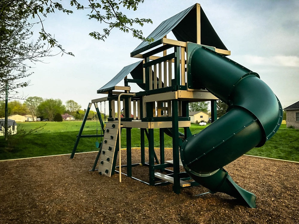 7ft Deck Height Turbo Tube Slide -  Multiple Colors