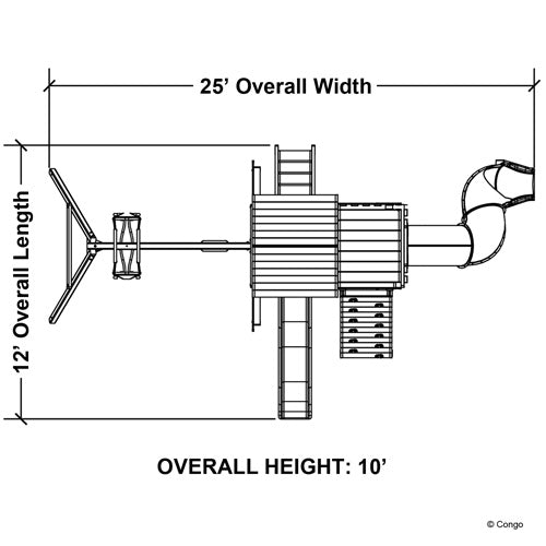 CG-CTH-01GR Congo Explorer - Overall Dimensions