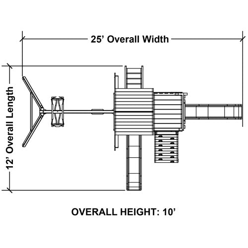 Congo Safari Lookout - Overall Dimensions