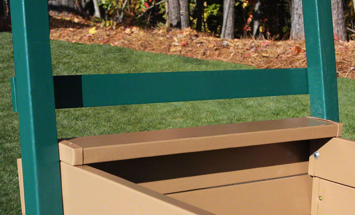 CONGO Kid Chalet Sandbox With Roof (GREEN and BROWN)