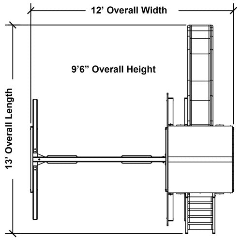 Safari Swing Set - Overall Dimensions