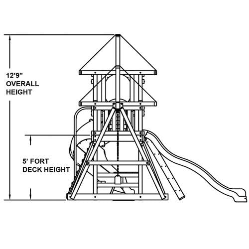 Monkey Play Set Package #3 - Side View Rendering