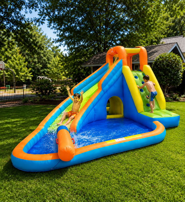 KidWise Splash Landing Waterslide With Water Cannon