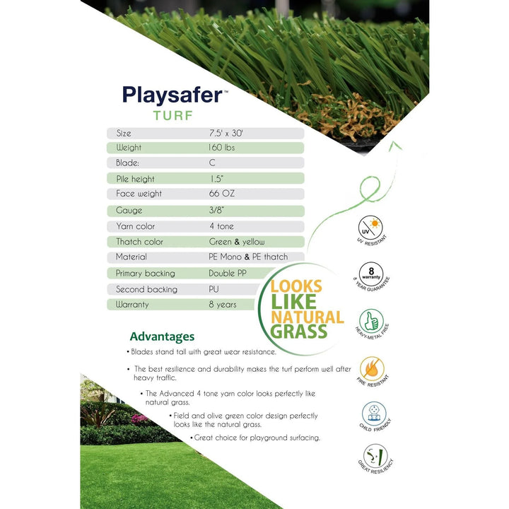 Playsafer Artifical Turf for Playgrounds and Landscape