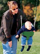Bucket Toddler Swing With Chain - Green free shipping - KidWise Outdoors