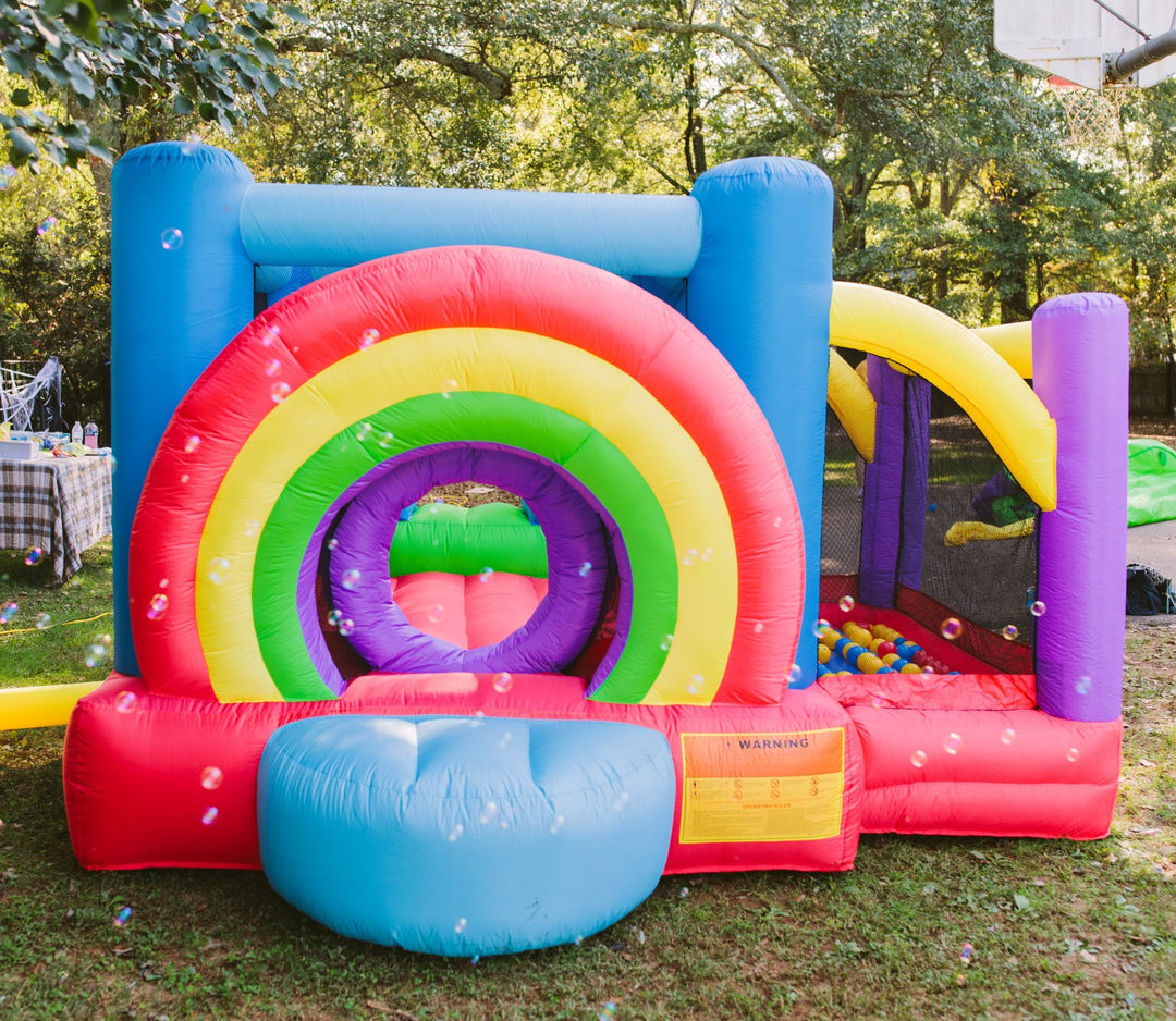 KidWise Lucky Rainbow Bouncer free shipping - KidWise Outdoors