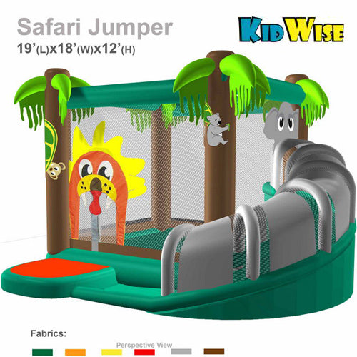 KidWise Safari Jumper - Commercial Grade Inflatable Bounce House