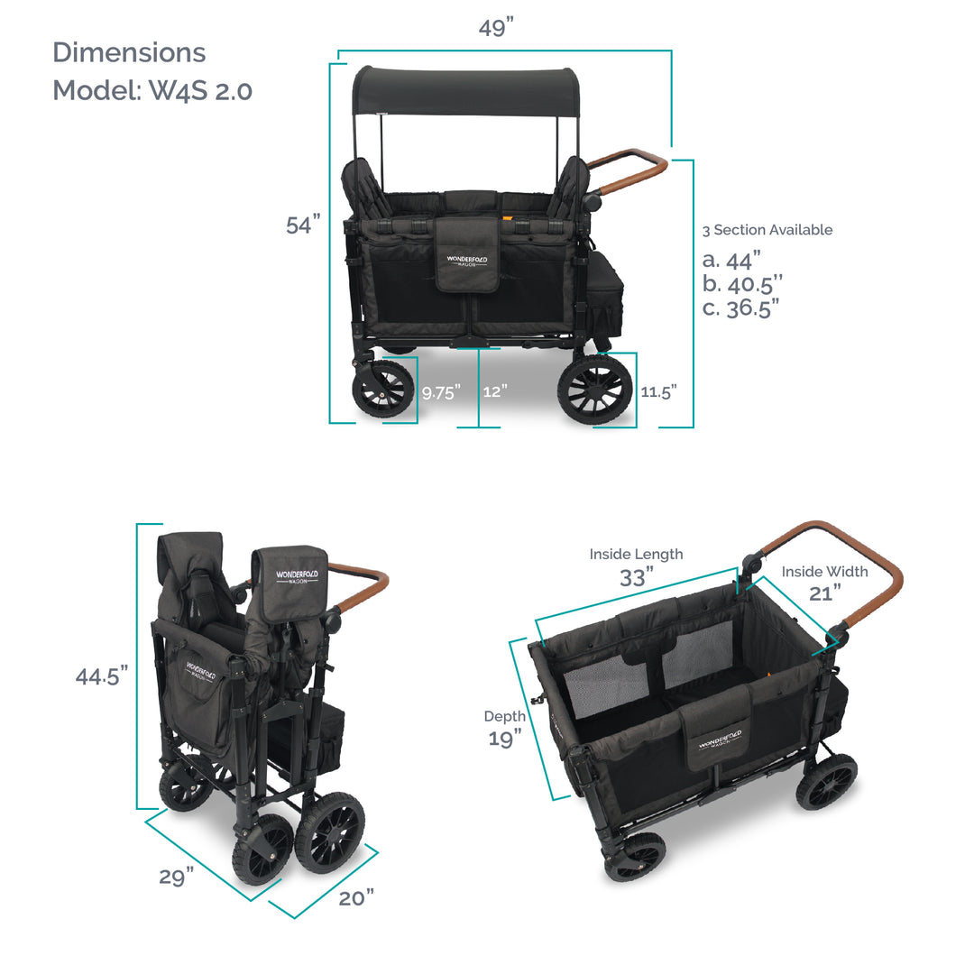 Wonderfold Stroller Wagon W4 Luxe