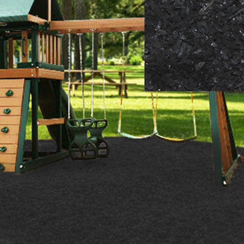 Black Playground Rubber Mulch 