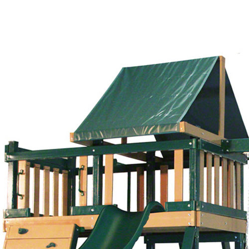 Color Reference Option: Green and Cedar with Green Accessories (Shown with standard tarp roof)