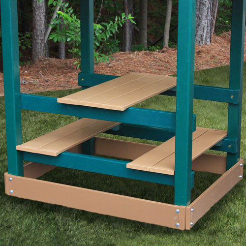 Congo Add-On Bridge & Tower - The Base Includes a Built-In Picnic Table 