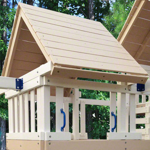 Wooden Roof Upgrade for Congo Monkey Playsets - White & Sand