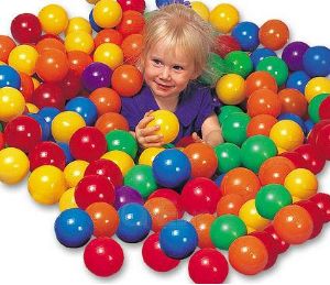 100 Pack of Multi-colored PVC Balls free shipping - KidWise Outdoors