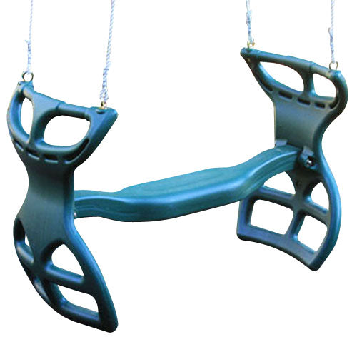 Molded Back-To-Back Glider With Rope -  Green