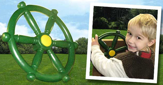 Ships Wheel - Play Set Accessory - Green