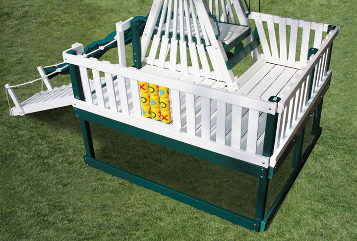 CONGO Swing'N Monkey 3 Position Swing Set With Play Deck - Green and White