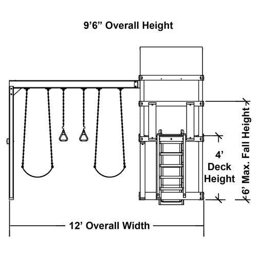 Safari Swing Set - Deck Height