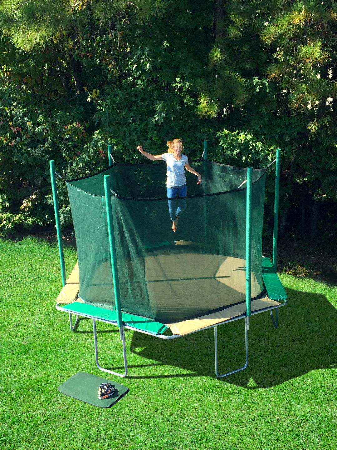 Magic Circle 14' Hexagon Trampoline with Safety Cage