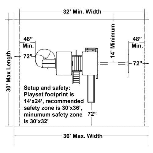 Monkey Play Set Package #3 - Safety Zone Rendering