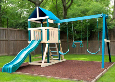 Safari Swing Set - Green and Sand