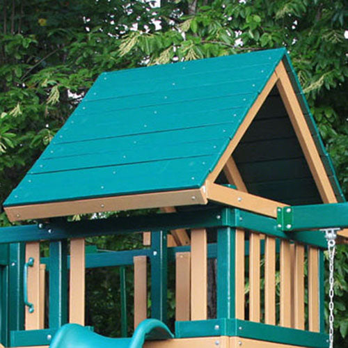 Wooden Roof Upgrade for Congo Monkey Playsets-Green & Brown